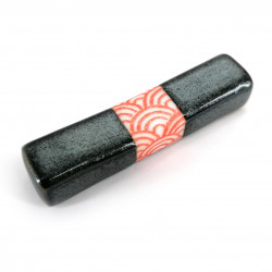 Japanese ceramic chopstick rest, AKA SEIGAIHA