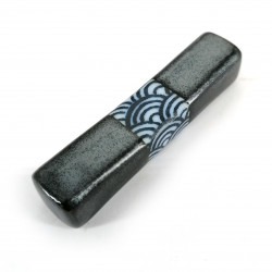 Japanese ceramic chopstick rest, SEIGAIHA