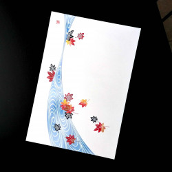 10 placemats in smooth paper - MOMIJI KAWA