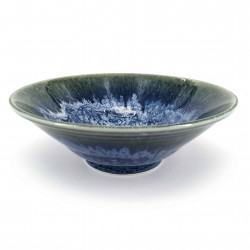 Cuenco japonés de cerámica para ramen, azul y blanco, KARAKUSA