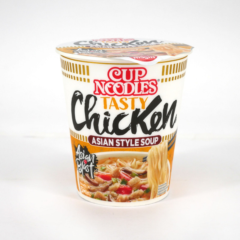 Instant Ramen Cup with Chicken Ginger, NISSIN CUP NOODLE TASTY CHICKEN
