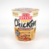 Instant Ramen Cup mit Hühnchen Ingwer, NISSIN CUP NOODLE TASTY CHICKEN