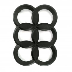 Japanese trivet for teapot, NANATSUBA, black