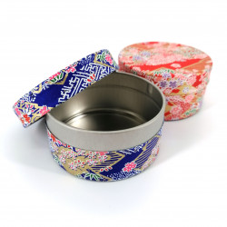 Caja de té japonesa de papel washi, LOSANGES, roja