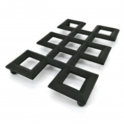 Japanese trivet for teapot, NAGATEKUMIKOUSHI, black