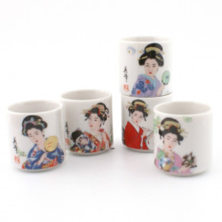 set japonais de 5 tasses à saké 258621 BIJIN