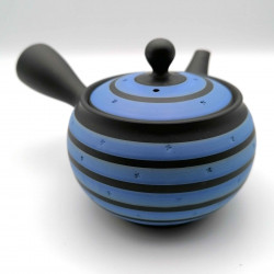 Tetera japonesa tokoname kyusu, GYO, líneas negras y azules