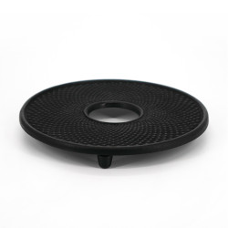 Black cast iron trivet from Japan, ROJI ROUND