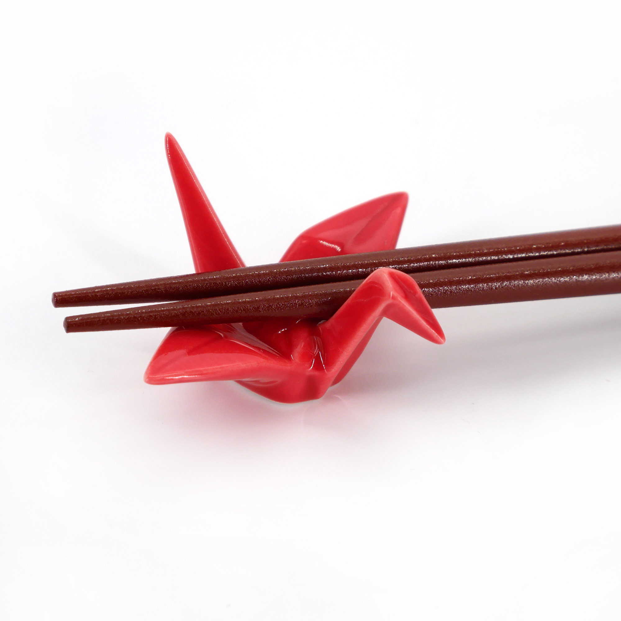 Paire de baguettes japonaises rouges - Made in Japan