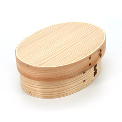 Japanese oval Bento lunch box, WAPPA, 18.5x15x6.5 cm