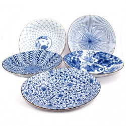 set de 5 assiettes en céramique japonaise 13MYA1831302 