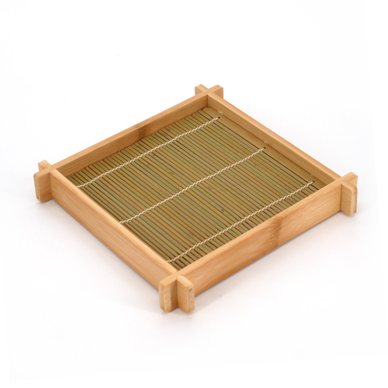 Square bamboo noodle dish, SHIRATAKE, 21.5 cm