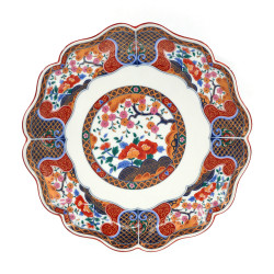 Large dish with colorful ceramic flowers, HANA