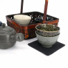 Service japonais à thé en céramique 1 théière et 5 tasses 6 pièces PRESTIGE