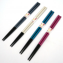 Pair of Japanese metal effect chopsticks, KINZOKU, color of your choice, 23 cm