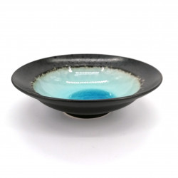 small japanese rice bowl in ceramic, LAGOON blue