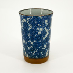 Grande tazza da tè in ceramica giapponese - Sakura Blue