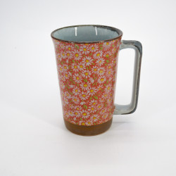 Large Japanese ceramic tea mug - Kiku Rose