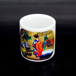 set de 5 tasses à saké japonaises 5 images de personnages, NIHONGO NO MOJI