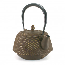 brown Japanese cast iron teapot Iwachu - NAMBU Arare