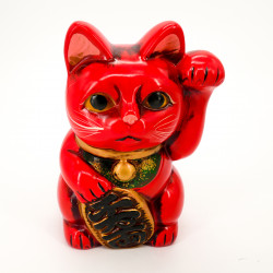 Gato de la suerte rojo gigante hucha japonesa manekineko, NEKO AKA