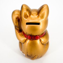 Japanese giant lucky golden cat manekineko piggy bank, NEKO GORUDEN