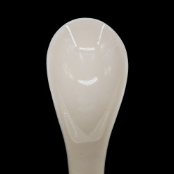 Japanese ceramic spoon, white, SHIRO 2