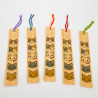 Japanese wooden bookmark - BUKKUMAKU GONEKO