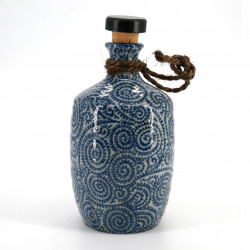 bottle for Japanese spirits 1lt TAKO KARAKUSA, blue