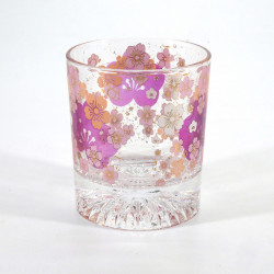 Japanese Whiskey glasses, Sakura flower pattern, SAKURA NO HANA