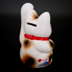 Japanese manekineko cat piggy bank, CHOKIN BAKO, 13cm