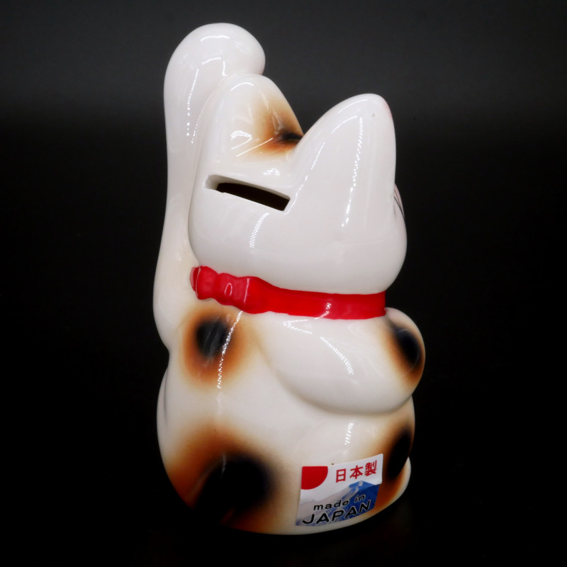 Chat manekineko tirelire japonaise, CHOKIN BAKO, 13cm