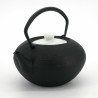 Petite théière ronde en fonte prestige japonaise, CHÛSHIN KÔBÔ HIRATSUBO, SHIROI , 0,7 L