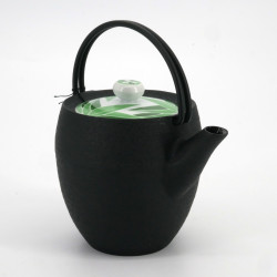 Small round Japanese prestige cast iron teapot, CHÛSHIN KÔBÔ MARUTSUTU, TAKE, 0.4 L