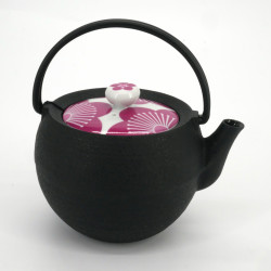 Petite théière ronde en fonte prestige japonaise, CHÛSHIN KÔBÔ MARUTAMA, SAKURA , 0,4 L