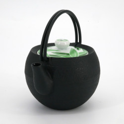 Small round Japanese prestige cast iron teapot, CHÛSHIN KÔBÔ MARUTAMA, TAKE, 0.4 L