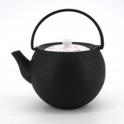 Japanese prestige round cast iron teapot, CHÛSHIN KÔBÔ MARUTAMA, TOMBO, 1.1 L