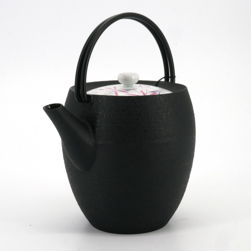 Japanese prestige round cast iron teapot, CHÛSHIN KÔBÔ MARUTSUTU, TOMBO, 1.1 L