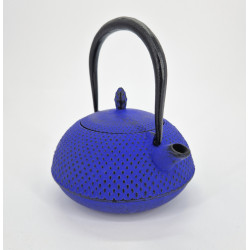 Blue cast iron teapot from Japan, enamelled, ROJI ARARE, 0.3lt