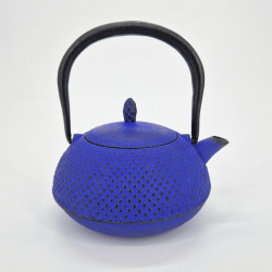 Blue cast iron teapot from Japan, enamelled, ROJI ARARE, 0.3lt