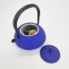 Blue cast iron teapot from Japan, enamelled, ROJI ARARE, 0.3lt