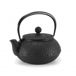 Japanese cast iron teapot. IWACHU. SAKURA black. 0.65lt