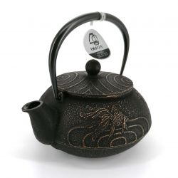 Japanese cast iron teapot - IWACHU KINGYO - 0.65 lt - black gold