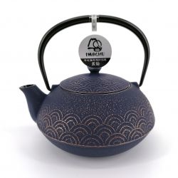 Japanese cast iron teapot - IWACHU SEIGAIHA - 0.65 lt - golden violet