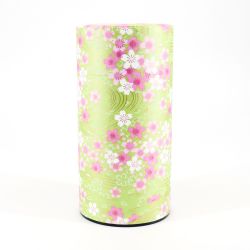 Japanese green tea box in washi paper - MIDORISAKURA - 200gr