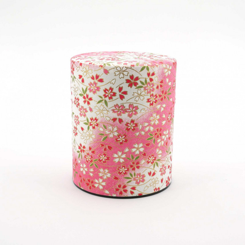 boîte à thé japonaise rose et blanc - papier washi -