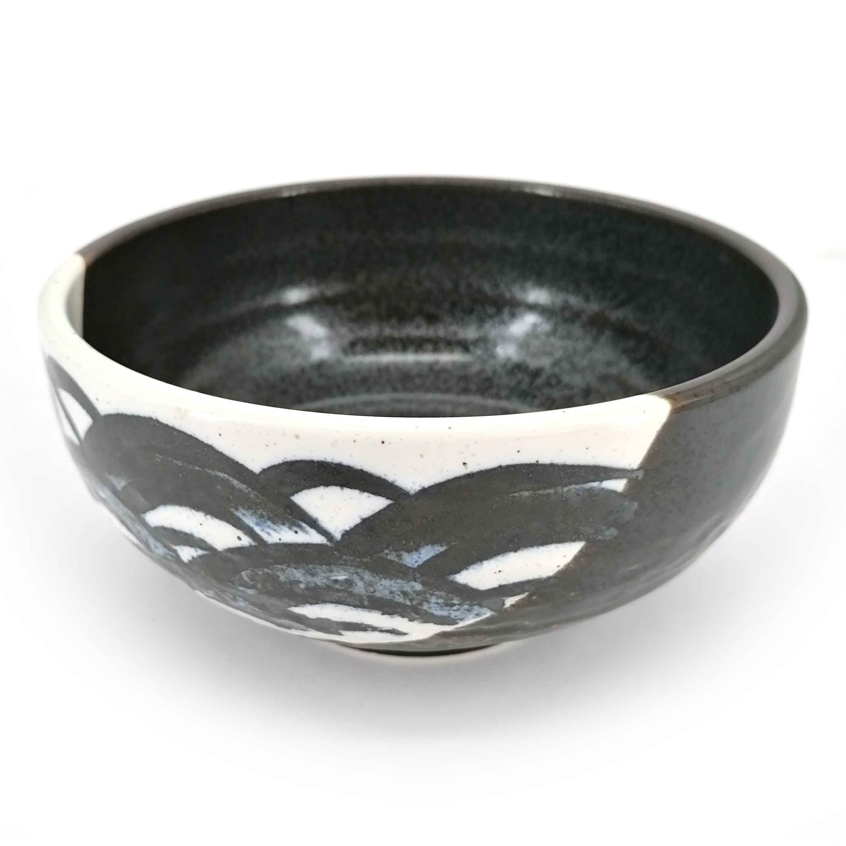 Ciotola giapponese ramen con onde in ceramica - NAMI
