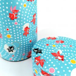 Blaue japanische Teekiste aus Washi-Papier - KINGYO - 200gr