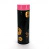 Japanese black and pink tea caddy in metal - KAKYOKU - 150gr