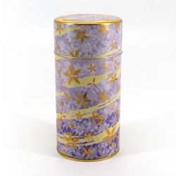 Boîte à thé japonaise violette en métal - HANA ASOBI - 200gr